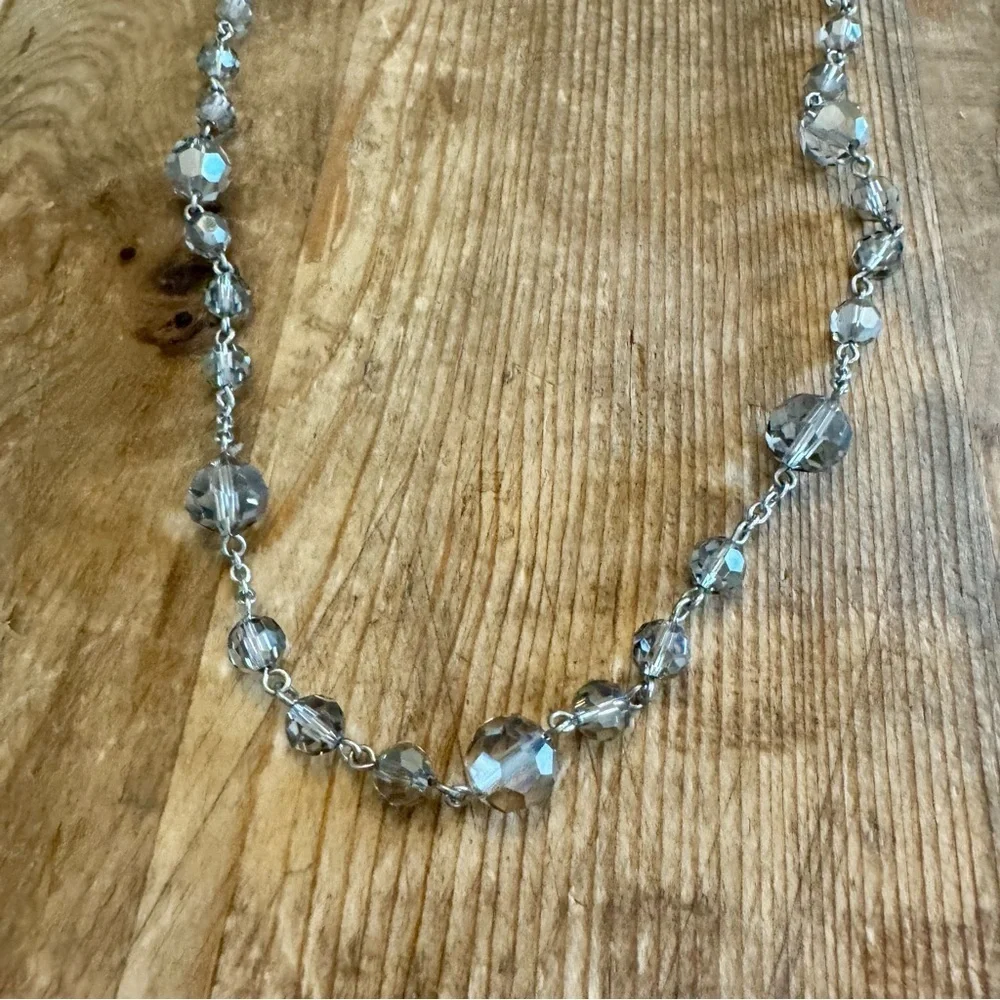 Banana Republic Silver Beaded Necklace
